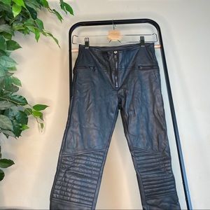 H&M faux leather moto leggings